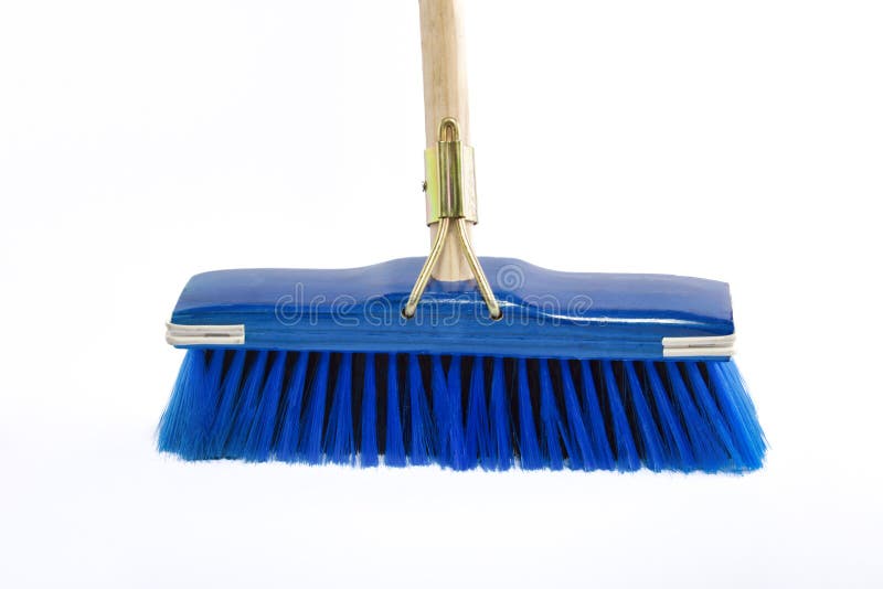 Blue regular broom brush stock image. Image of hygiene 269355769