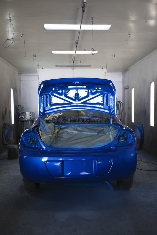 Blue Repainted Car Garage Stock Photos Free & RoyaltyFree Stock