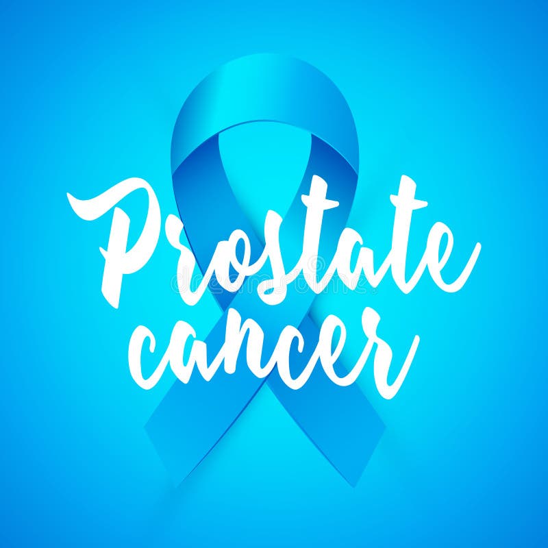 Realistic Blue ribbon. World Prostate Cancer Day royalty free illustration Realistic Blue ribbon. World Prostate Cancer Day royalty free illustration