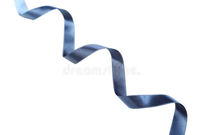 Blue Ribbon with Bow on White Background. Stock Image Image of shiny