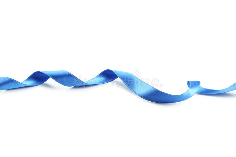 Blue Ribbon On White Background. Stock Image Image of design