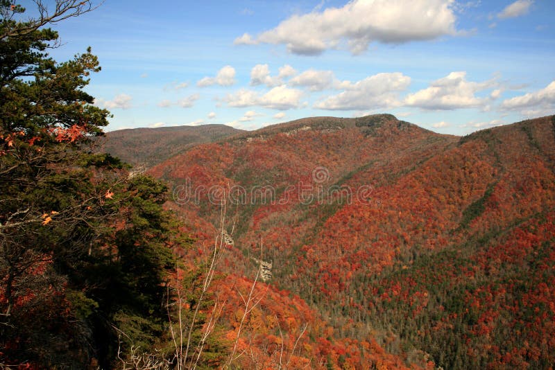 Linville in Fall, Blue Ridge Mountains, North Carolina Stock