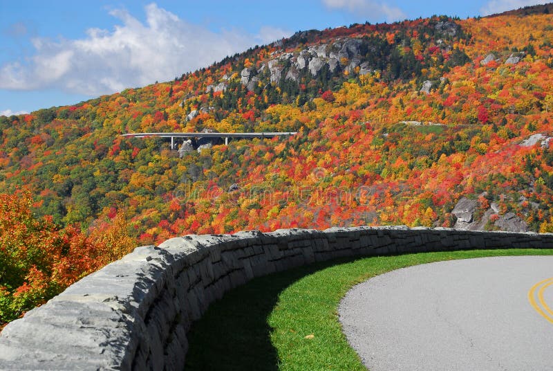 Blue Ridge Parkway Linn Cove Viaduct Autumn WNC