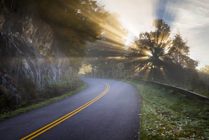 Blue Ridge Parkway North Carolina Sun Rays