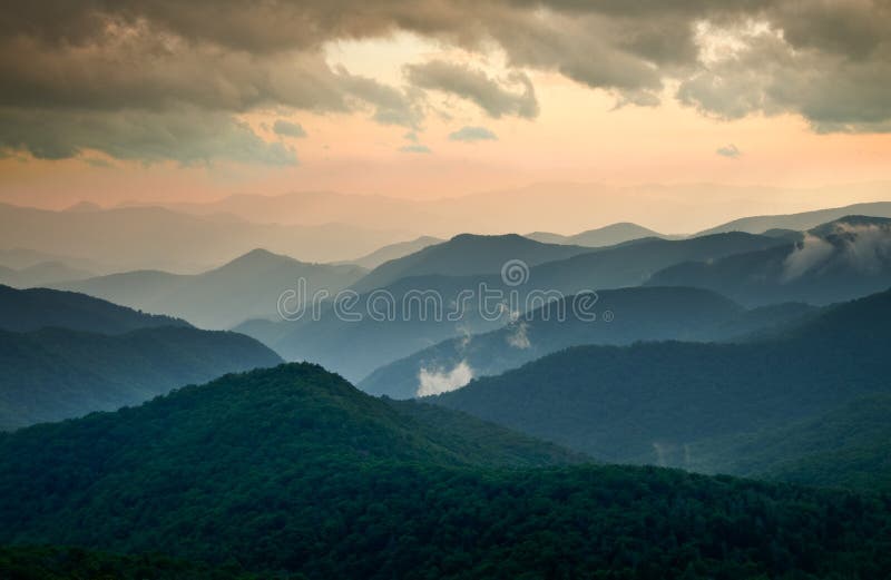 Blue Ridge Parkway Scenic Summer Sunset