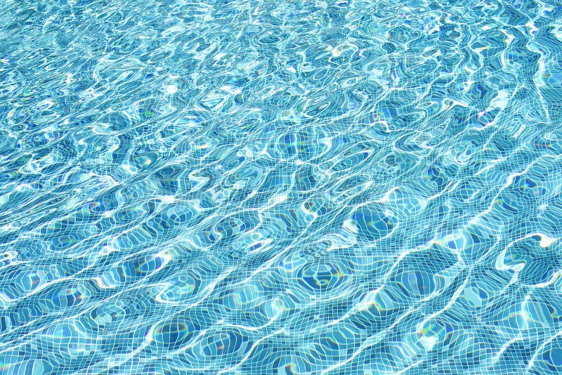 Blue Ripped Water in Swimming Pool. Water Surface Background. Stock