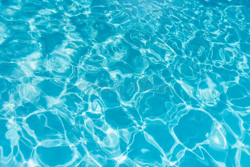 Blue Ripped Water in Swimming Pool. Water Surface Background. Stock