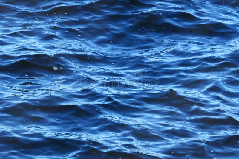 Blue River Water Surface with Waves Stock Image Image of pattern