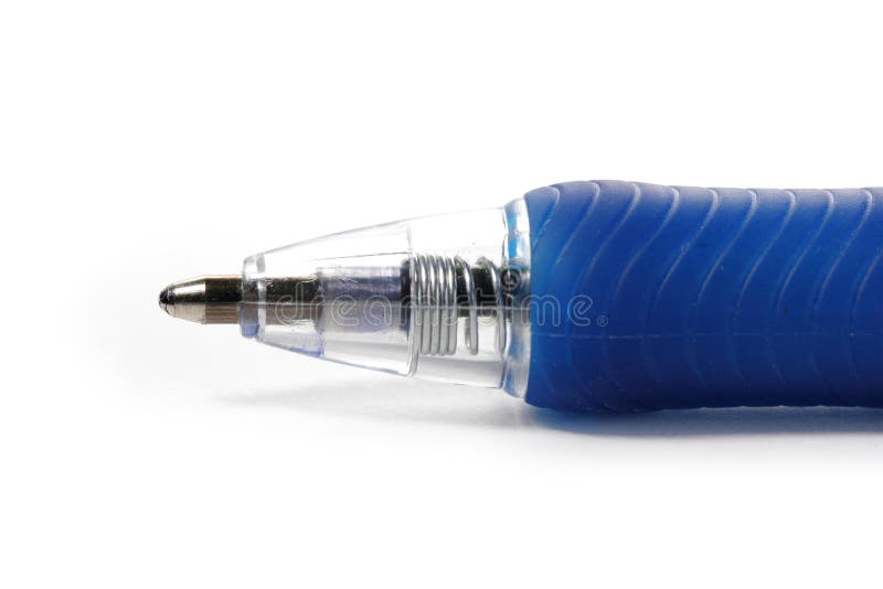 Blue Roller Ball Pen on White background