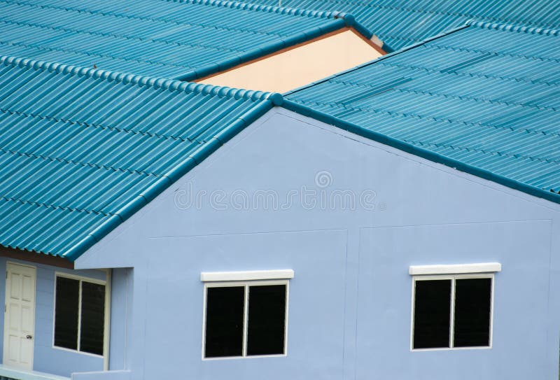Blue roof stock photo. Image of tile, houses, rooftop - 57623190