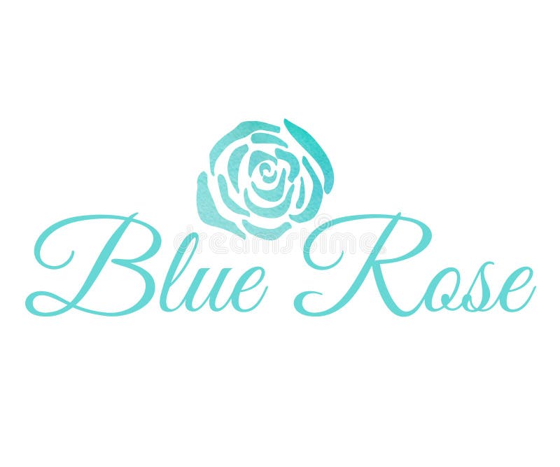 Blue Rose Logo stock vector. Illustration of sign, drawing - 81885111