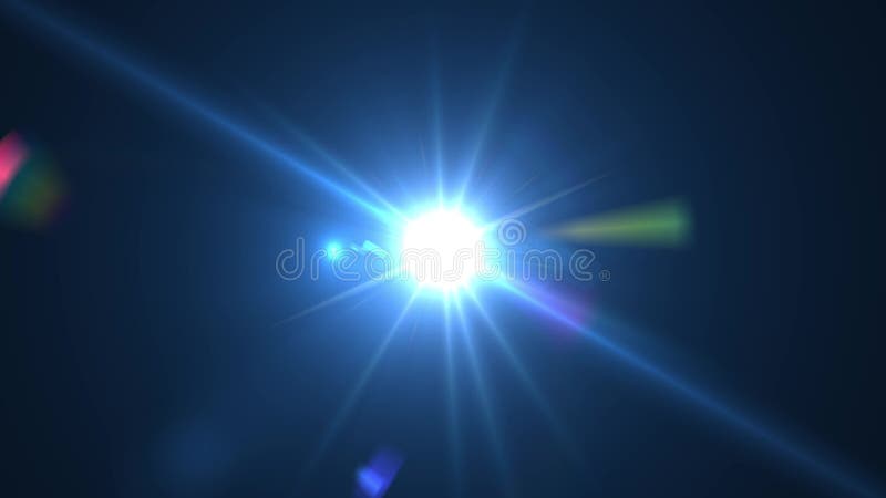 Blue Rotation Optic Light Flare with Increase Intensity Brightness