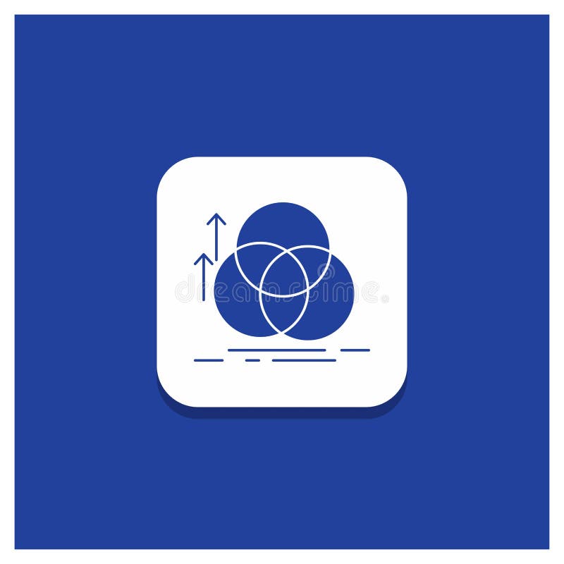 Blue Round Button for balance, circle, alignment, measurement, geometry Glyph icon vector illustration Blue Round Button for balance, circle, alignment, measurement, geometry Glyph icon vector illustration