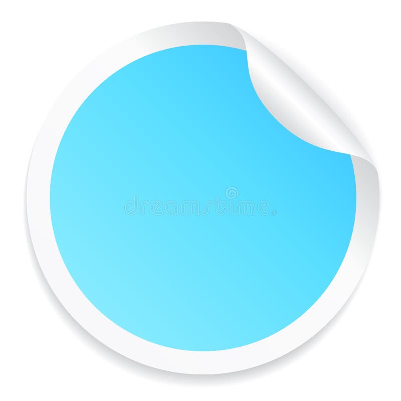 Blue round sticker stock vector. Illustration of color - 80683003