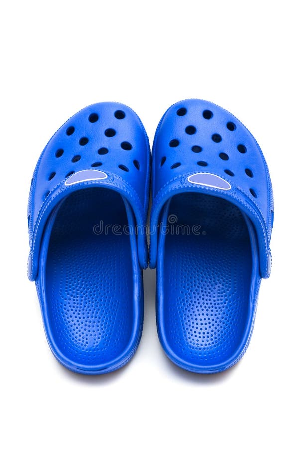 Blue rubber shoes