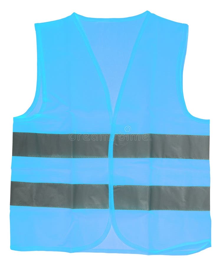 Blue Safety Vest stock photo. Image of traffic, orange - 74092184