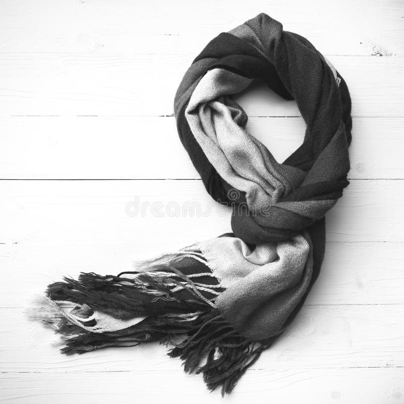 Blue Scarf Black and White Color Stock Photo Image of cotton, fashion