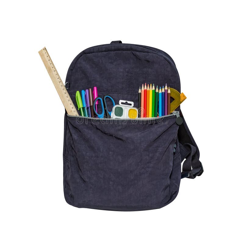 Blue school bag, backpack