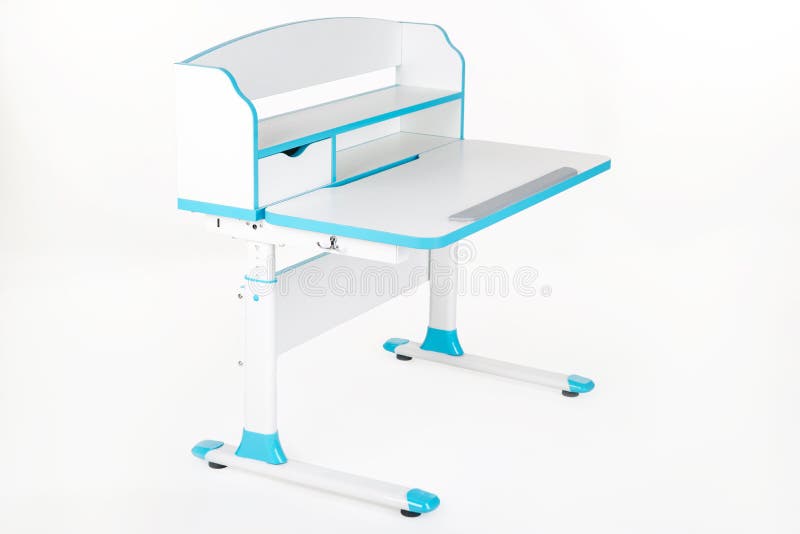 Blue school desk stock photo. Image of grade, elementary 86188294