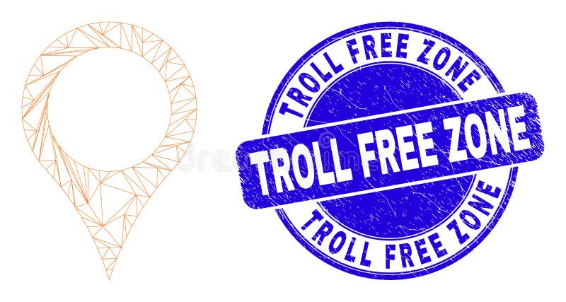 Trolling rubber stamp Royalty Free Vector Image