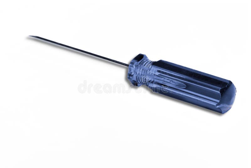 A Blue Screwdriver in Front of White Background Stock Image Image of tool, renovation 118308983