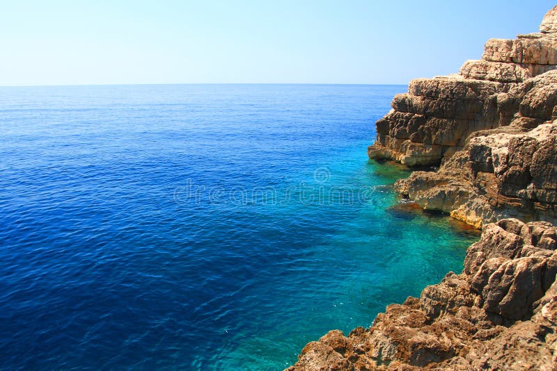 Blue sea on Island Mljet, Croatia
