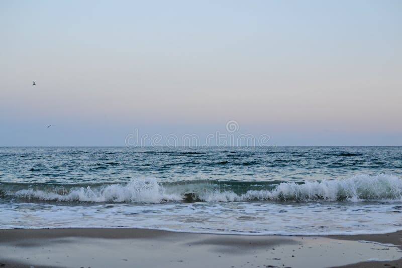 Blue Sea and Sky for Background. Sea and Sky in the Evening. Beautiful ...