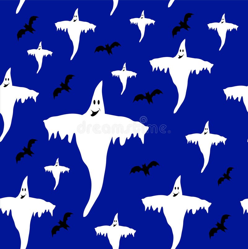 Blue Seamless Hallowen Background