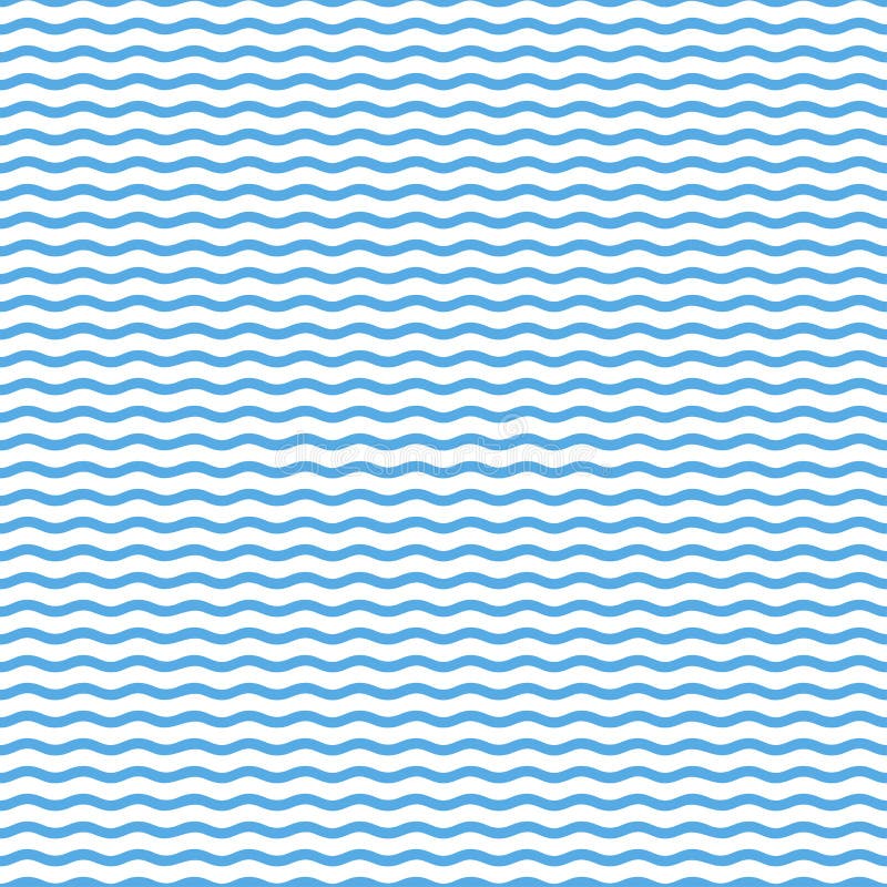 Blue seamless wavy line pattern, stylish design royalty free illustration
