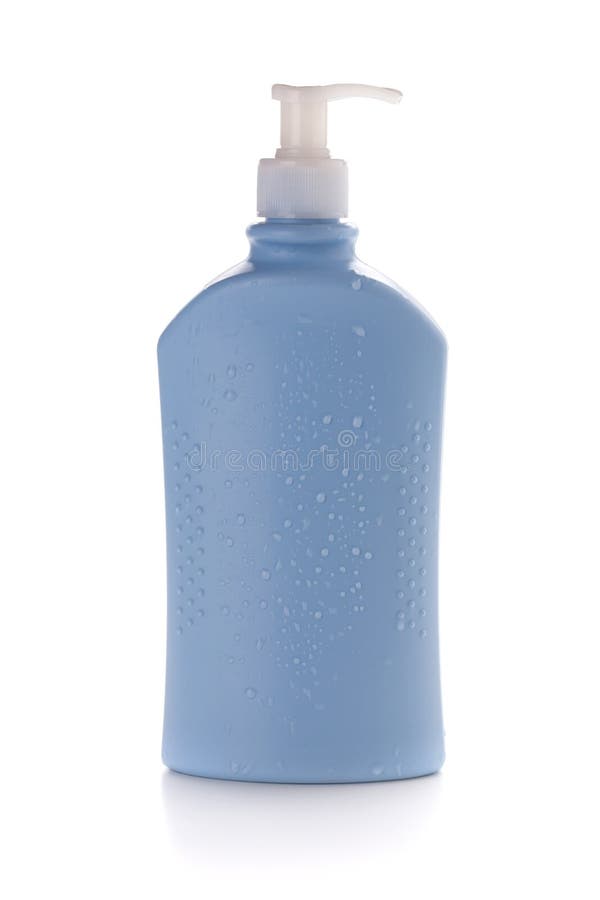 Blue Liquid Handwash Soap in Plastic Bottle Stock Photo Image of