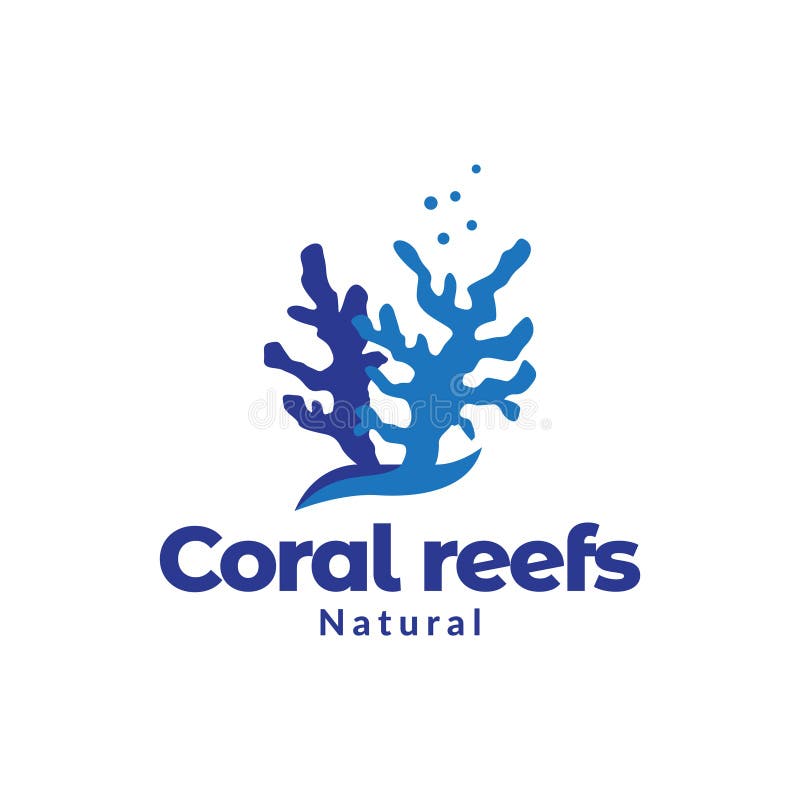 Blue Shape Coral Reefs Logo Design Vector Graphic Symbol Icon