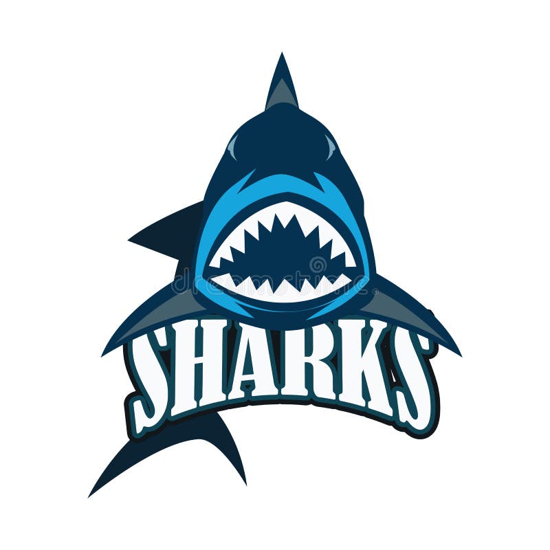 Blue Sharks Logo with Text Space for Your Slogan / Tag Line Stock ...