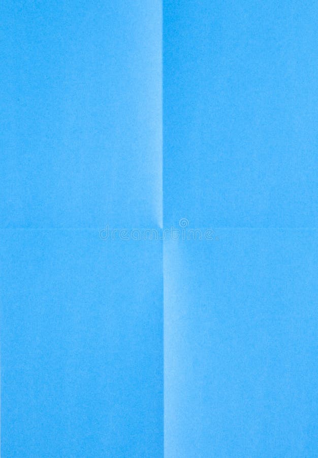 Blue sheet of paper folded stock image. Image of space 29919545