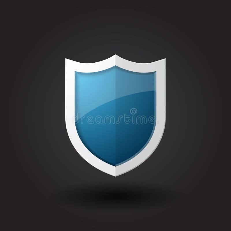 Blue shield vector stock vector. Illustration of design - 115650158