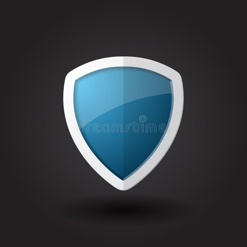 Blue shield vector stock illustration