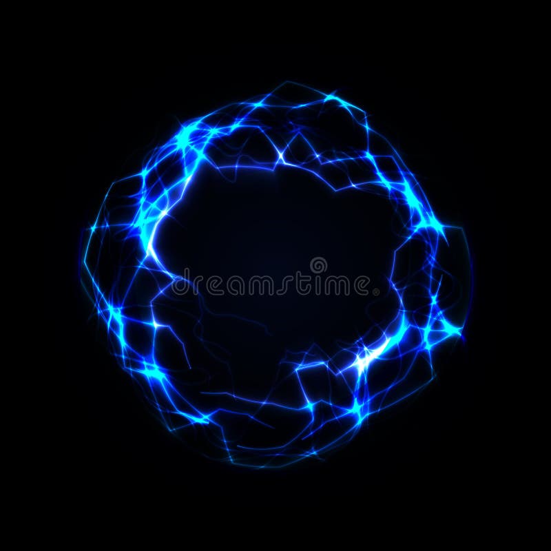Blue Shining Lightning round frame. Voice signal visual. Music equalizer visualization. Waves on water surface. Vector vector illustration Blue Shining Lightning round frame. Voice signal visual. Music equalizer visualization. Waves on water surface. Vector vector illustration