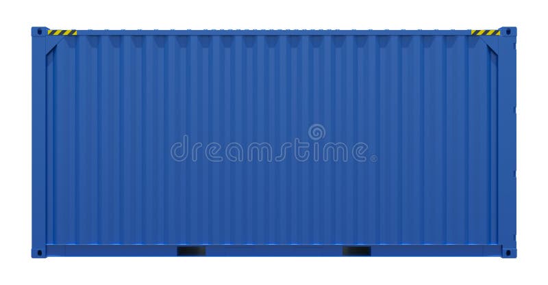 Blue shipping container