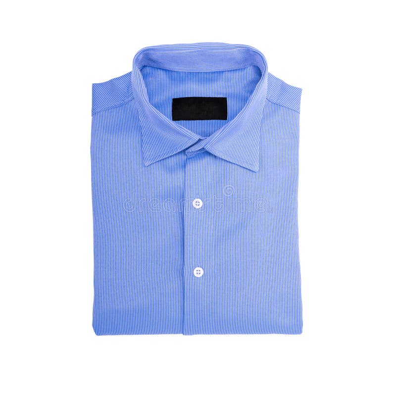 Blue Shirt Isolated on White Background Stock Photo - Image of menswear ...