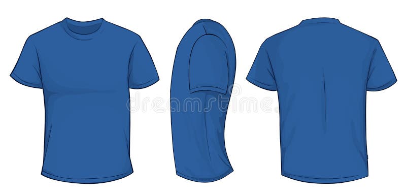 Download Blue Shirt Template stock illustration. Illustration of design - 75708300