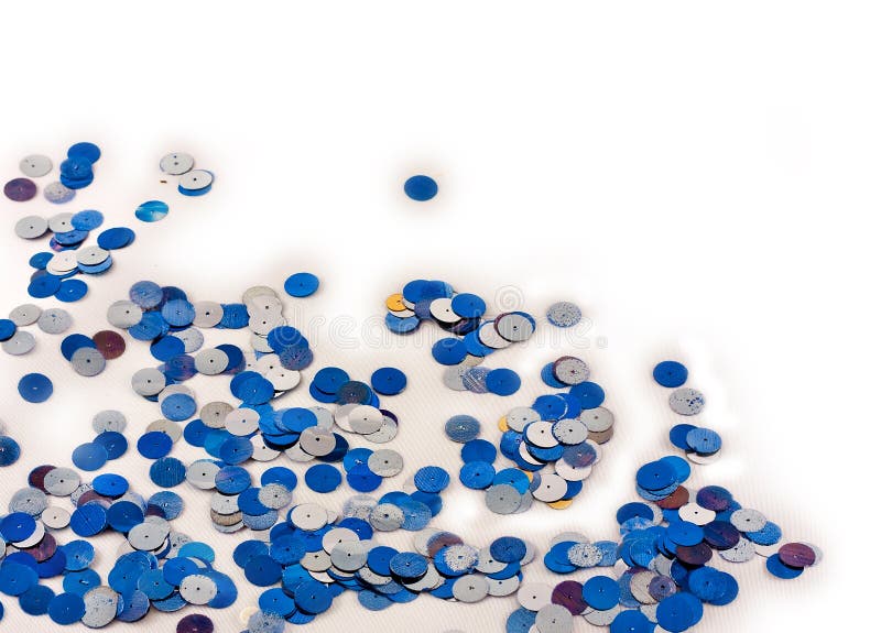 Blue and silver confetti