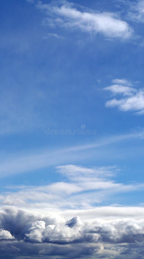 blue sky with white clouds photo