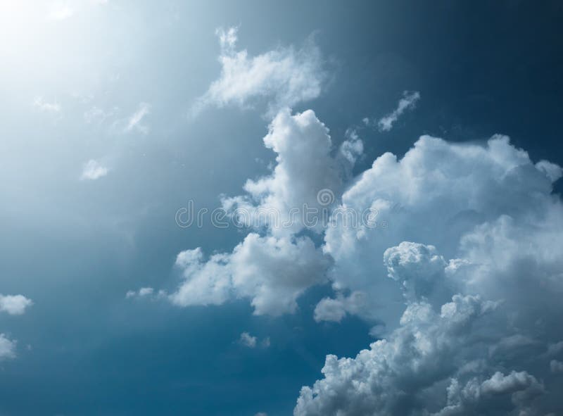 Blue sky with amazing clouds background. Shape independent of the Skies, Elements of nature, Beautiful sky with white clouds royalty free stock image Blue sky with amazing clouds background. Shape independent of the Skies, Elements of nature, Beautiful sky with white clouds royalty free stock image