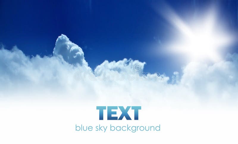 Blue sky background border
