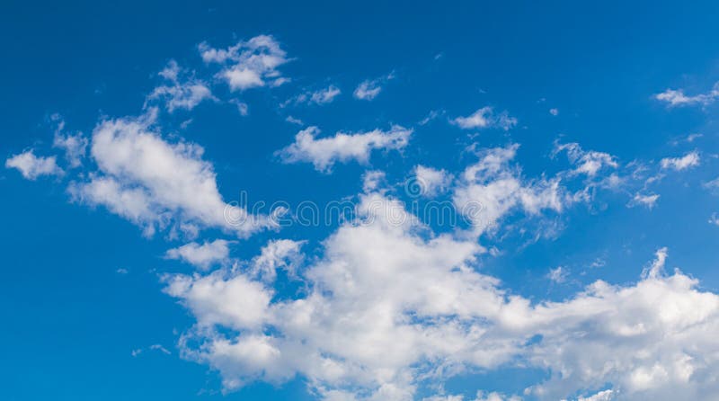 Clear Blue Sky. Picture of Blue Sky Filled with Clouds. Stock Image ...