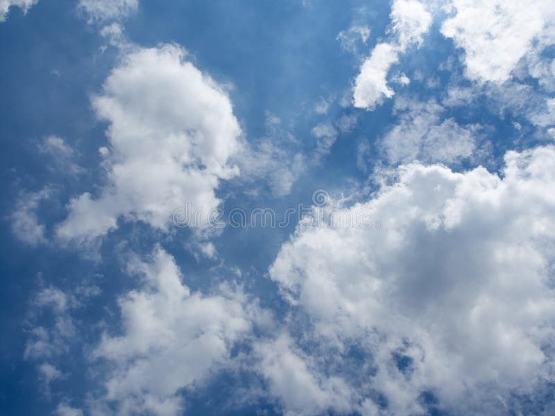 Blue Sky Background with White Color Group of Cloud. Stock Image ...
