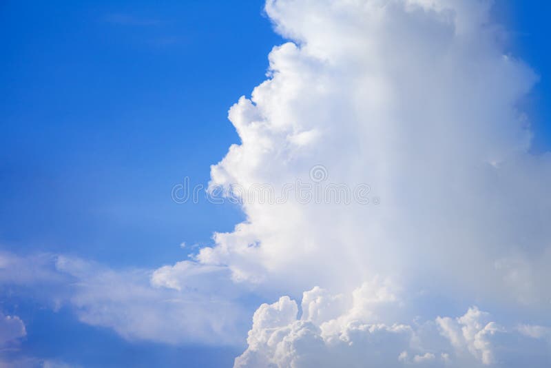 The blue sky and beautiful white clouds stock photography