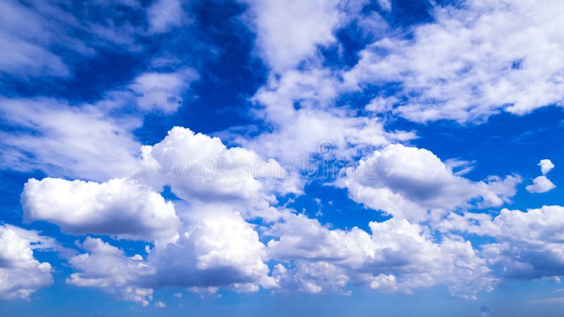 Blue Sky with Cloud Closeup . Closeup Blue Sky and Fluffy Clouds Background  Stock Photo - Image of high, cloudscape: 158070232