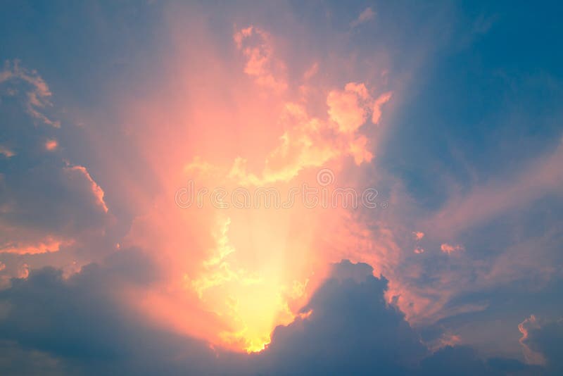 Blue Sky with Cloud and Lighting stock image Blue Sky with Cloud and Lighting stock image