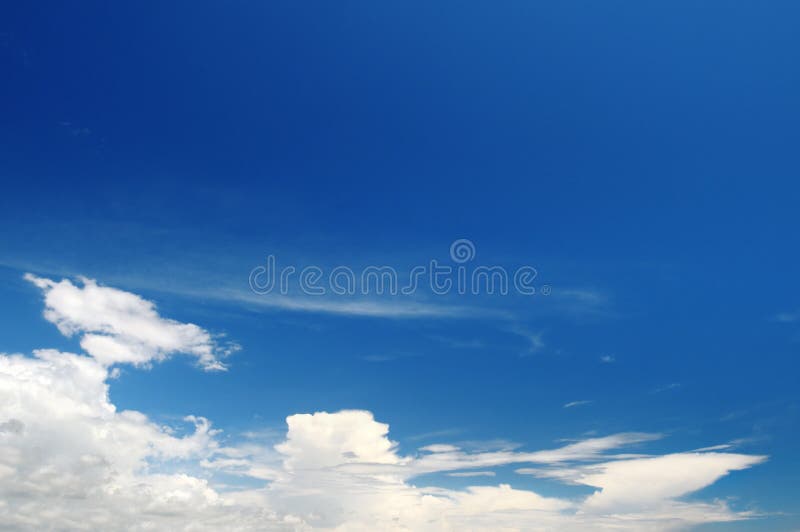 Blue sky and clouds stock image