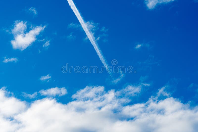 Plane with trail stock image. Image of lead, aviation - 5036303